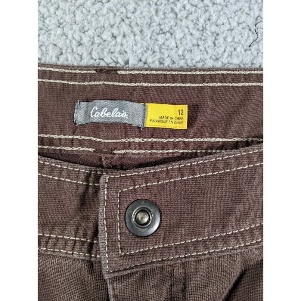 Cabela's Skirt Womens 12 Button Flap Cotton Stretch Brown Casual Outdoor - Picture 3 of 14